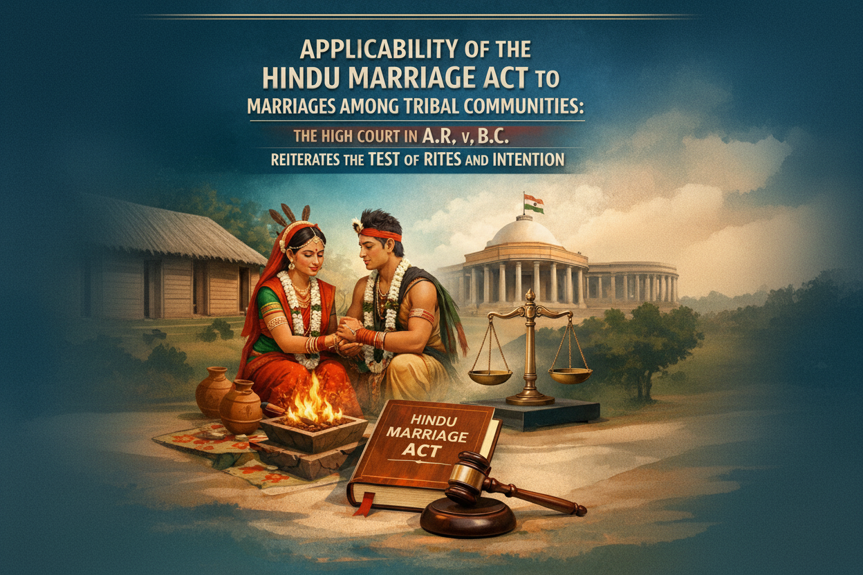 Applicability Of The Hindu Marriage Act To Marriages Among Tribal